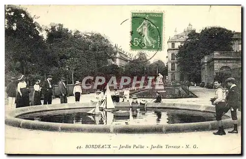 Cartes postales Bordeaux Jardin Public Terrasse Enfants