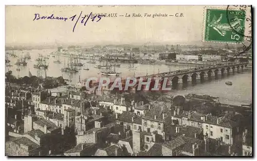 Cartes postales Bordeaux La Rade Vue Generale Bateaux