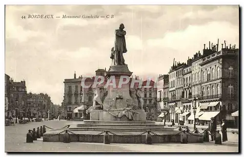 Cartes postales Bordeaux Mouument Gambella