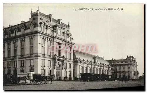 Cartes postales Bordeaux Gare du Midi