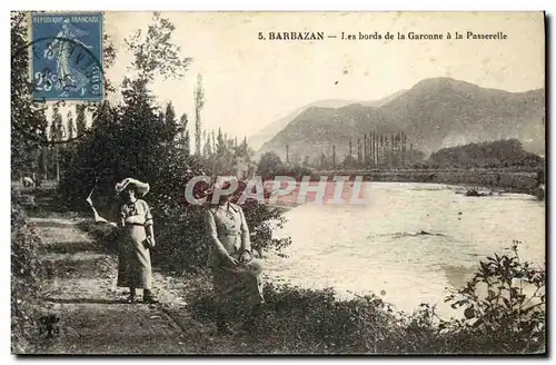 Cartes postales Barbazan Les Bords de la Garonne a la Passerelle