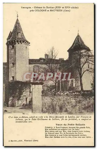 Ansichtskarte AK Gascogne Chateau du Barthas Pres Cologne et Mauvezin