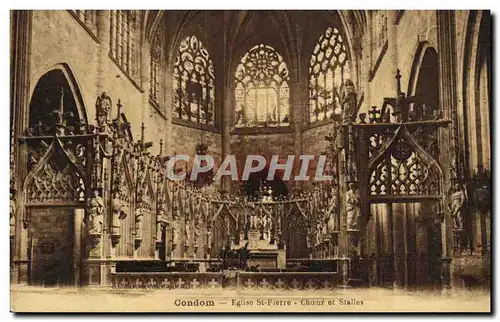 Cartes postales Condom Eglise St Pierre Choeur et Stalles