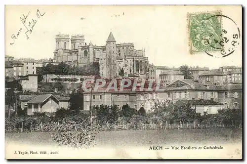 Cartes postales Auch Vue Escaliers et Cathedrale