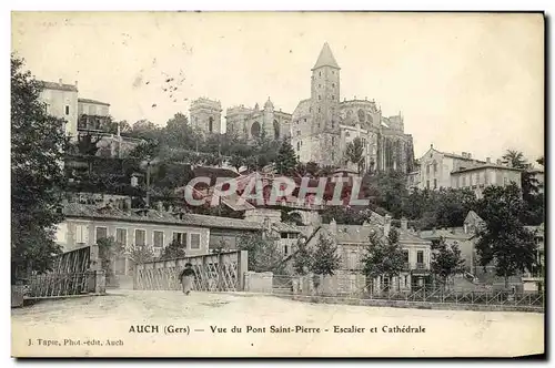 Cartes postales Auch Vue du Pont Saint Pierre Escalier et Cathedrale