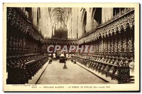 Cartes postales Auch Basilique Ste Marie Le Choeur les stalles