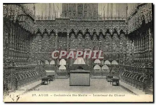 Cartes postales Auch Cathedrale Ste Marie Interieur du Choeur