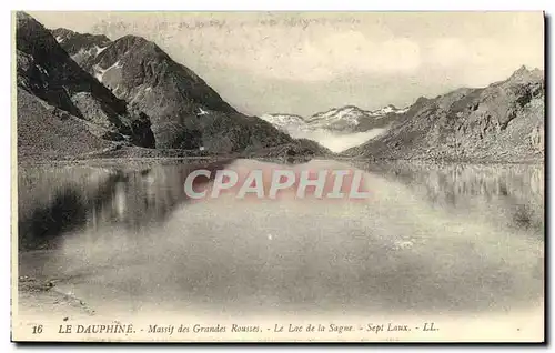 Ansichtskarte AK Le Dauphine Massif des Grandes Rousses Le Lac De La Sagne Sept Laux