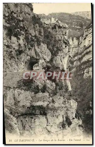 Cartes postales Le Dauphine Les Gorges de la Bourne Un Tunnel