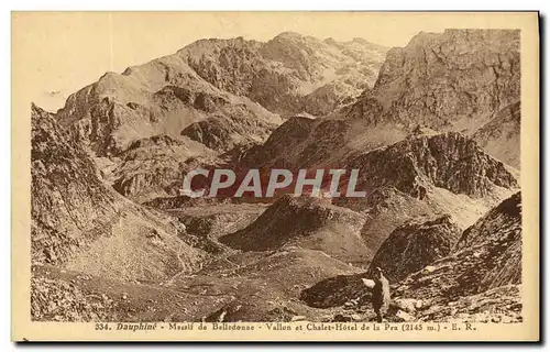 Cartes postales Dauphine Massif de Belledonne Vallon et Chalet Hotel de la Pra