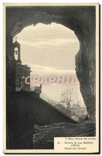 Ansichtskarte AK Dauphine Grottes de la Balme Sortie des Grottes