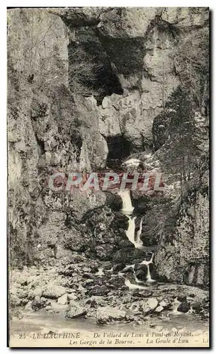 Cartes postales Le Dauphine de Villard de Lans a Pont en Royans Les gorges de la Bourne La goule d eau