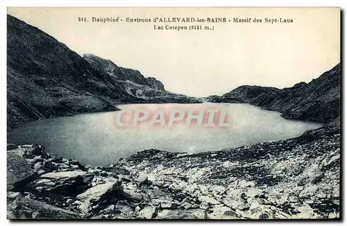 Cartes postales Dauphine Environs d Allevard les Bains Massif des Sept Laus Lac Cotepen