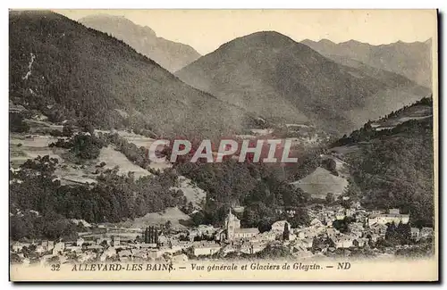 Cartes postales Allevard les Bains Vue generale et Glaciers de Gleyzin