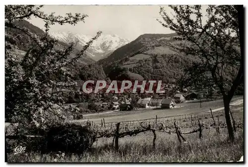 Moderne Karte Allevard les Bains Vue generale et le Massif du Gleyzin