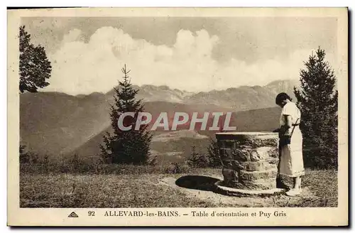 Cartes postales Allevard les Bains Table d orientation et Puy Gris