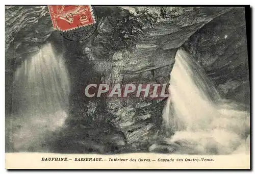 Cartes postales Dauphine Sassenage Interieur des Cuves Cascade des Quatre Vents