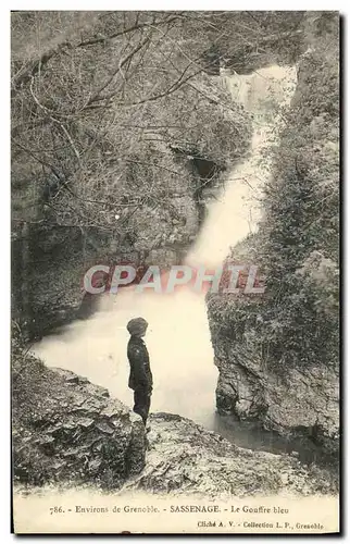 Ansichtskarte AK Environs de Grenoble Sassenage Le Gouffre bleu