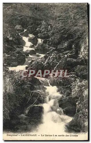 Cartes postales Dauphine Sassenage Le Germe a sa sortie des Grottes