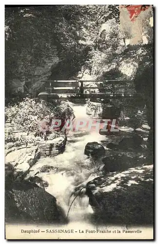 Ansichtskarte AK Dauphine Sassenage La Font Fraiche et la Passerelle