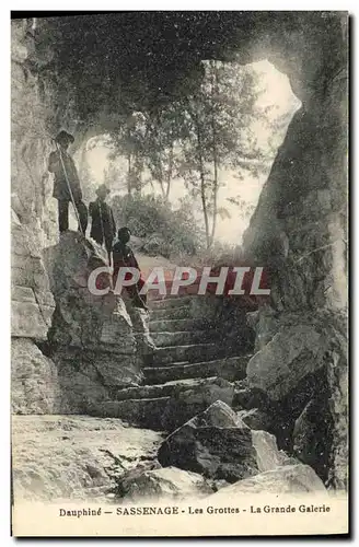 Ansichtskarte AK Dauphine Sassenage Les Grottes La Grande Galerie