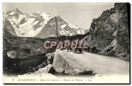 Ansichtskarte AK Le Dauphine Route du Lautaret Glacier de la Homme