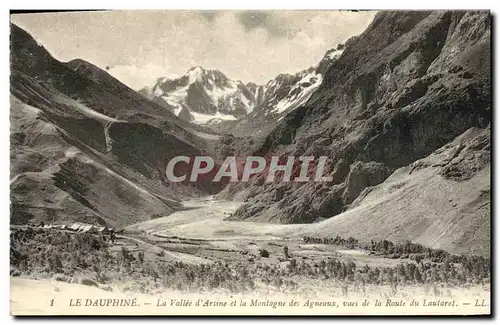 Cartes postales Le Dauphine La Vallee d Arsine et la Montage des Agneaux vues de la Route du Lautaret