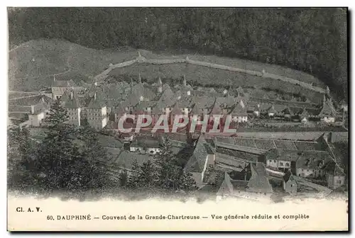 Cartes postales Dauphine Couvent de la Grande Chartreuse Vue generale reduite et complete