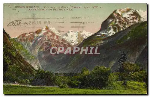 Cartes postales Bourg d Oisans Vue sur Le Grand Rachail et le Massif du Pelvoux