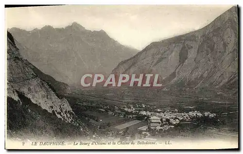 Cartes postales Le Dauphine Le Bourg d Oisans et la Chaine de Belledonne