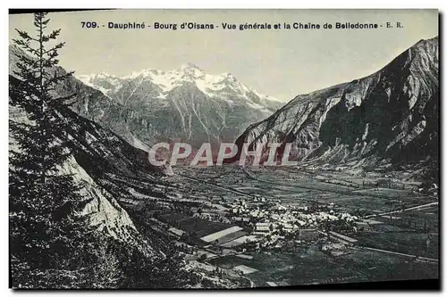 Ansichtskarte AK Dauphine Bourg d Oisans Vue generale et la Chaine de Belledonne