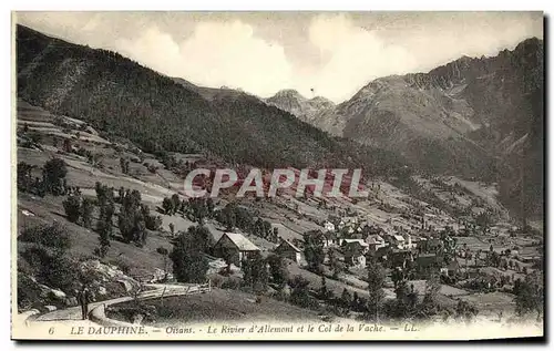 Cartes postales Le Dauphine Oisans Le Rivier d Allemont et le Col de la Vache