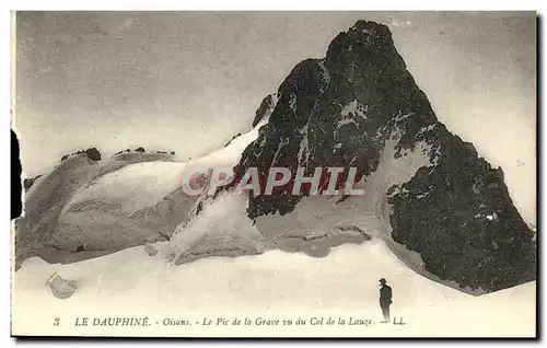 Ansichtskarte AK Le Dauphine Oisans Le Pic de la Grave vu du Col de la Lauze