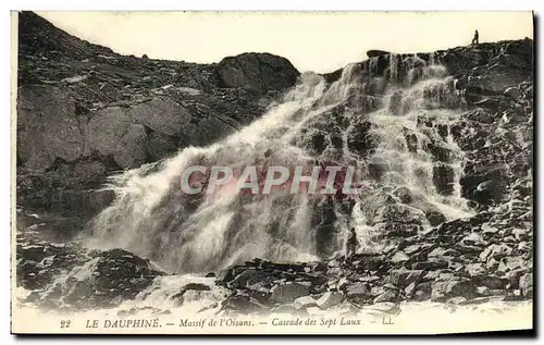 Cartes postales Le Dauphine Massif de l Oisans Cascade des Sept Laux