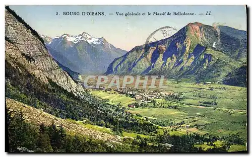 Ansichtskarte AK Bourg d Oisans Vue generale et le Massif de Belledonne