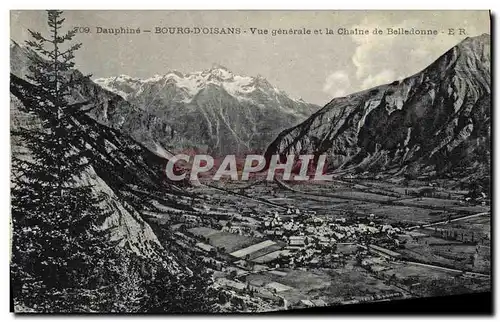 Ansichtskarte AK Dauphine Bourg d Oisans Vue generale et la Chaine de Belledonne