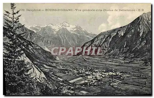 Ansichtskarte AK Dauphine Bourg d Oisans Vue generale et la Chaine de Belledonne