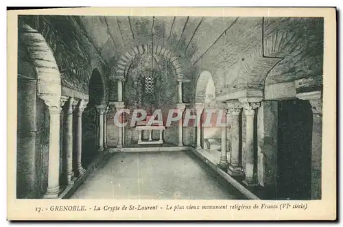 Ansichtskarte AK Grenoble La Crypte de St Laurent Le Plus vieux monument religieux de France