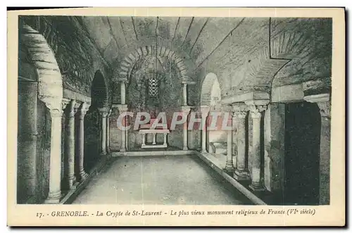 Cartes postales Grenoble La Crypte de St Laurent Le Plus vieux monument religieux de France