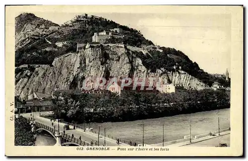 Cartes postales Grenoble Pont sur l lsere et les forts