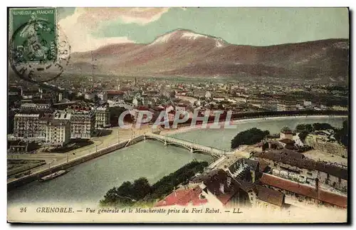 Ansichtskarte AK Grenoble Vue generale et le Moucherotte prise du Fort Rabot