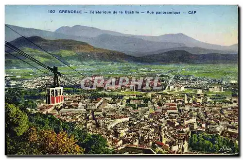 Cartes postales Grenoble Teleferique de la Bastille Vue Panoramique