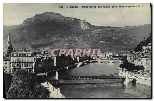 Cartes postales Grenoble Panoramas des Quais et le Moucherotte