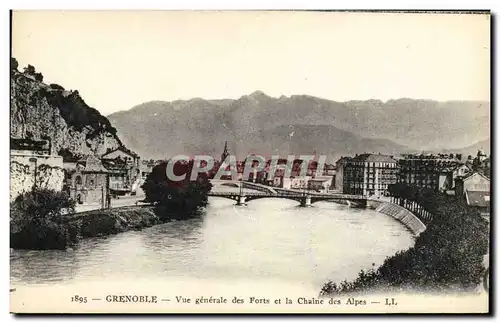 Ansichtskarte AK Grenoble Vue generale des Forts et la Chaine des Alpes