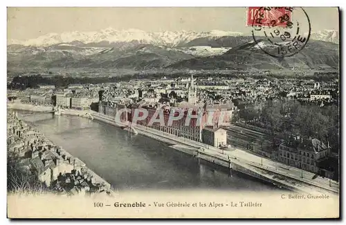 Ansichtskarte AK Grenoble Vue Generale et les Alpes Le Taillefer