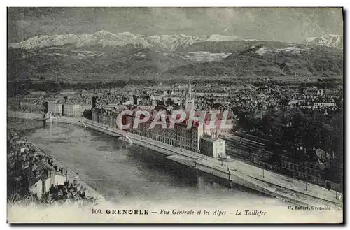 Ansichtskarte AK Grenoble Vue Generale et les Alpes Le Taillefer