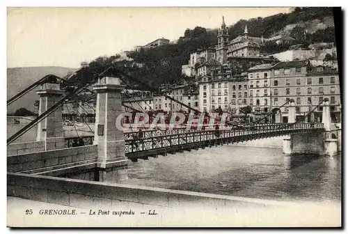 Ansichtskarte AK Grenoble Le Pont suspendu