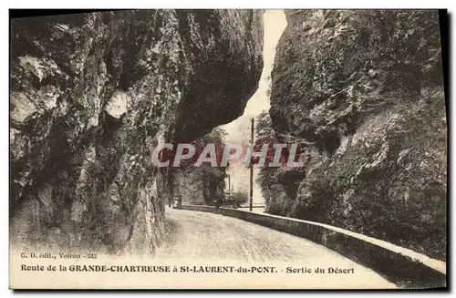 Cartes postales Route de la Grande Chartreuse a St Laurent du Pont Sorite du Desert