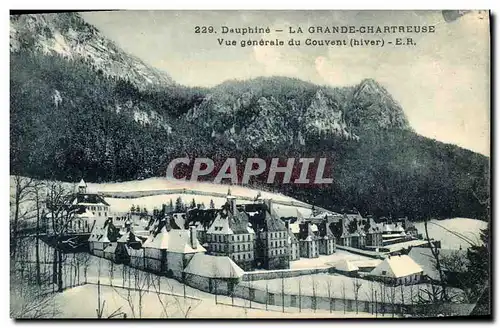 Cartes postales Dauphine La Grande Chartreuse Vue generale du Couvent