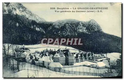 Cartes postales Dauphine La Grande Chartreuse Vue generale du Couvent